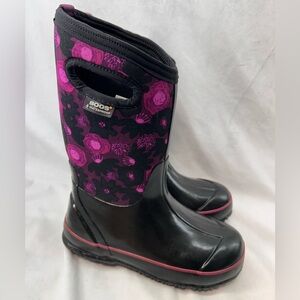 Bogs classic watercolor size 3 kids Black Purple